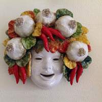 Maschera Aglio e Peperoncini Piero In Ceramica