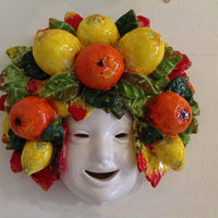 Maschera Limoni Aranci Piero In Ceramica