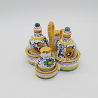 Set Sale e Pepe Olio Aceto Decoro Raffaellesco