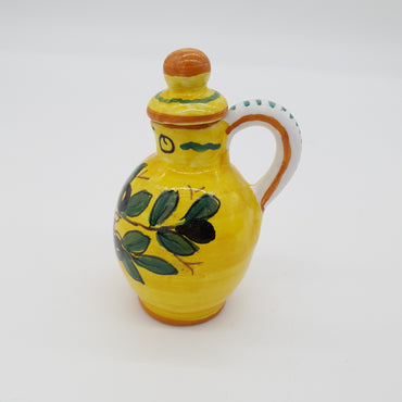 Set Olio Aceto Decoro Olive Fondo Giallo
