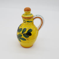 Set Olio Aceto Decoro Olive Fondo Giallo