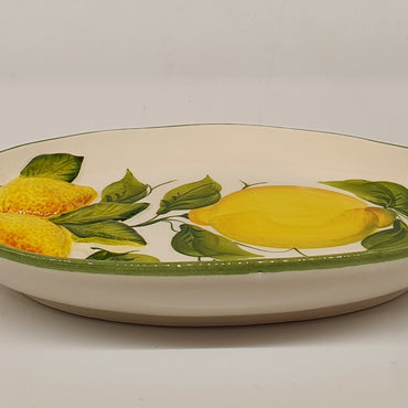Small Oval Tray with Lemon Relief Decoration