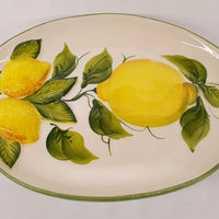 Small Oval Tray with Lemon Relief Decoration
