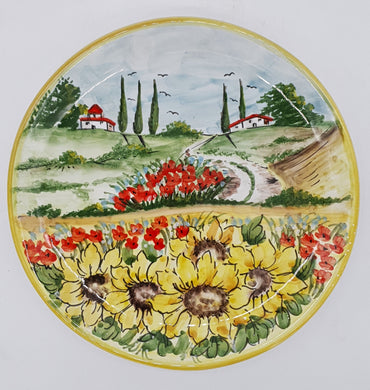 Flat Field Sunflowers And Tuscan Poppies