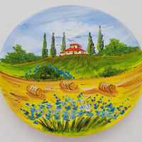 Piatto Campo Fiori Azzurri cm18