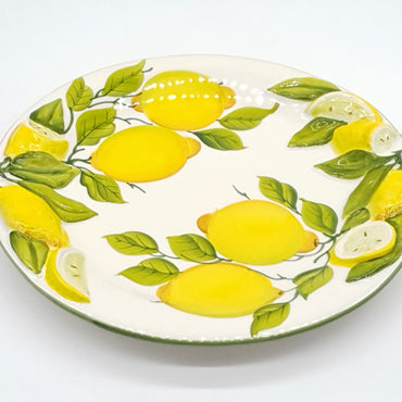 Round Tray Lemon Relief Decoration