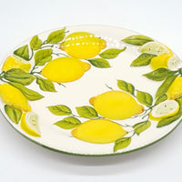 Round Tray Lemon Relief Decoration