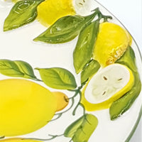 Round Tray Lemon Relief Decoration
