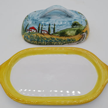 Poppies Tuscany butter dish