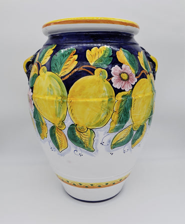 Umbrella Stand in the Shape of a Jar with Gambino Lemon Decor