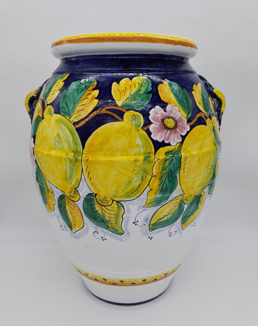 Umbrella Stand in the Shape of a Jar with Gambino Lemon Decor