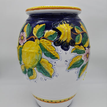 Porta Ombrelli a Forma di Orcio Decoro Limone Gambino