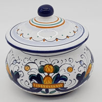Barattolo Porta Aglio E Peperoncino Decoro Deruta
