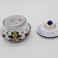 Barattolo Porta Aglio E Peperoncino Decoro Deruta