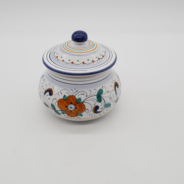 Barattolo Porta Aglio E Peperoncino Decoro Deruta