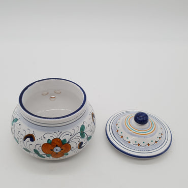 Barattolo Porta Aglio E Peperoncino Decoro Deruta