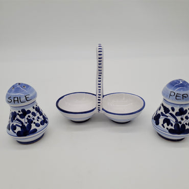 Salt And Pepper Blue Arabesque Decor