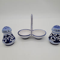Salt And Pepper Blue Arabesque Decor