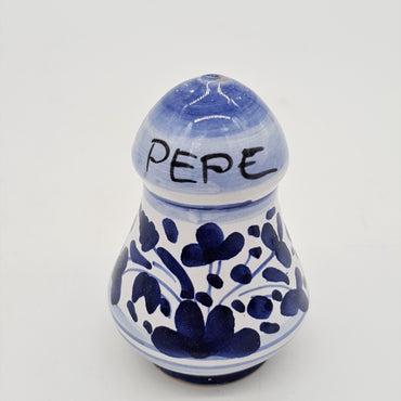 Salt And Pepper Blue Arabesque Decor