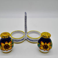 Salt and Pepper Shakers with Gambino Sunflowers Decor