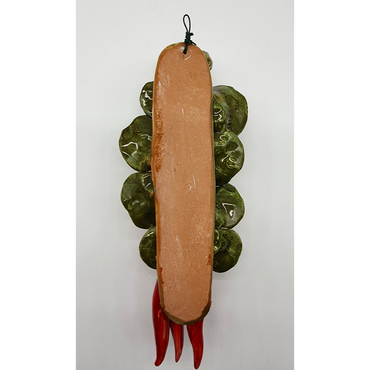 Garlic and chilli pepper in ceramic