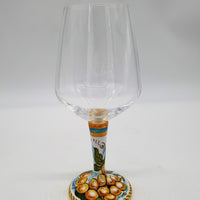 Calice per Vino Ceramica e Vetro Uva Bianca