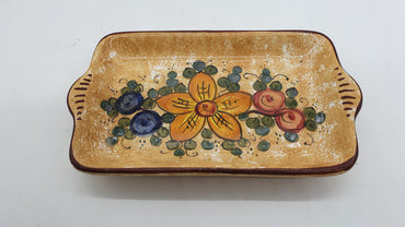 Tray With Gubbio Decor Handles