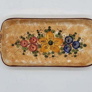Tray With Gubbio Decor Handles