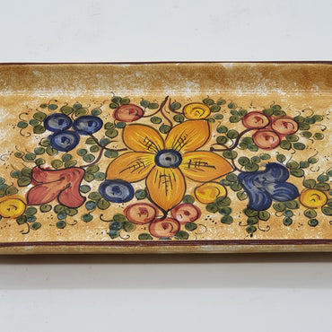 Tray With Gubbio Decor Handles