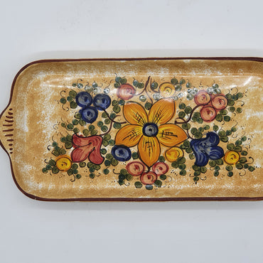 Tray With Gubbio Decor Handles