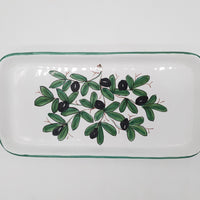 Vassoio Decoro Olive Fondo Bianco