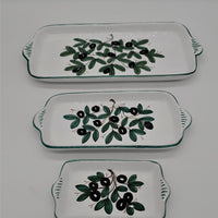 Vassoio Decoro Olive Fondo Bianco