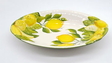 Oval Tray Medium Background Relief Lemon Decor