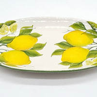Vassoio Piccolo Ovale Decoro Limone Rilievo