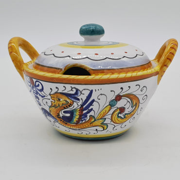 Sugar Bowl With Raffaellesco Decor Handles