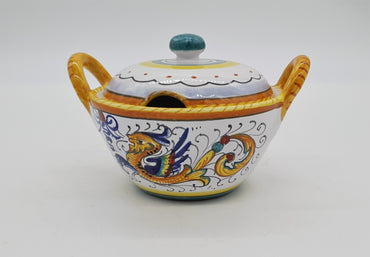 Sugar Bowl With Raffaellesco Decor Handles