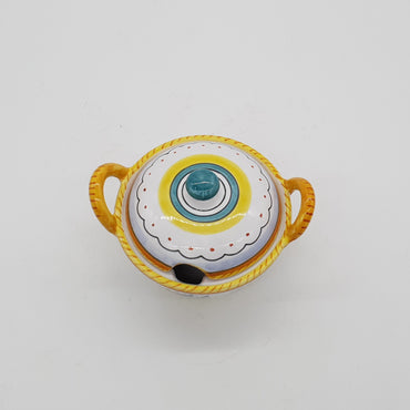 Sugar Bowl With Raffaellesco Decor Handles