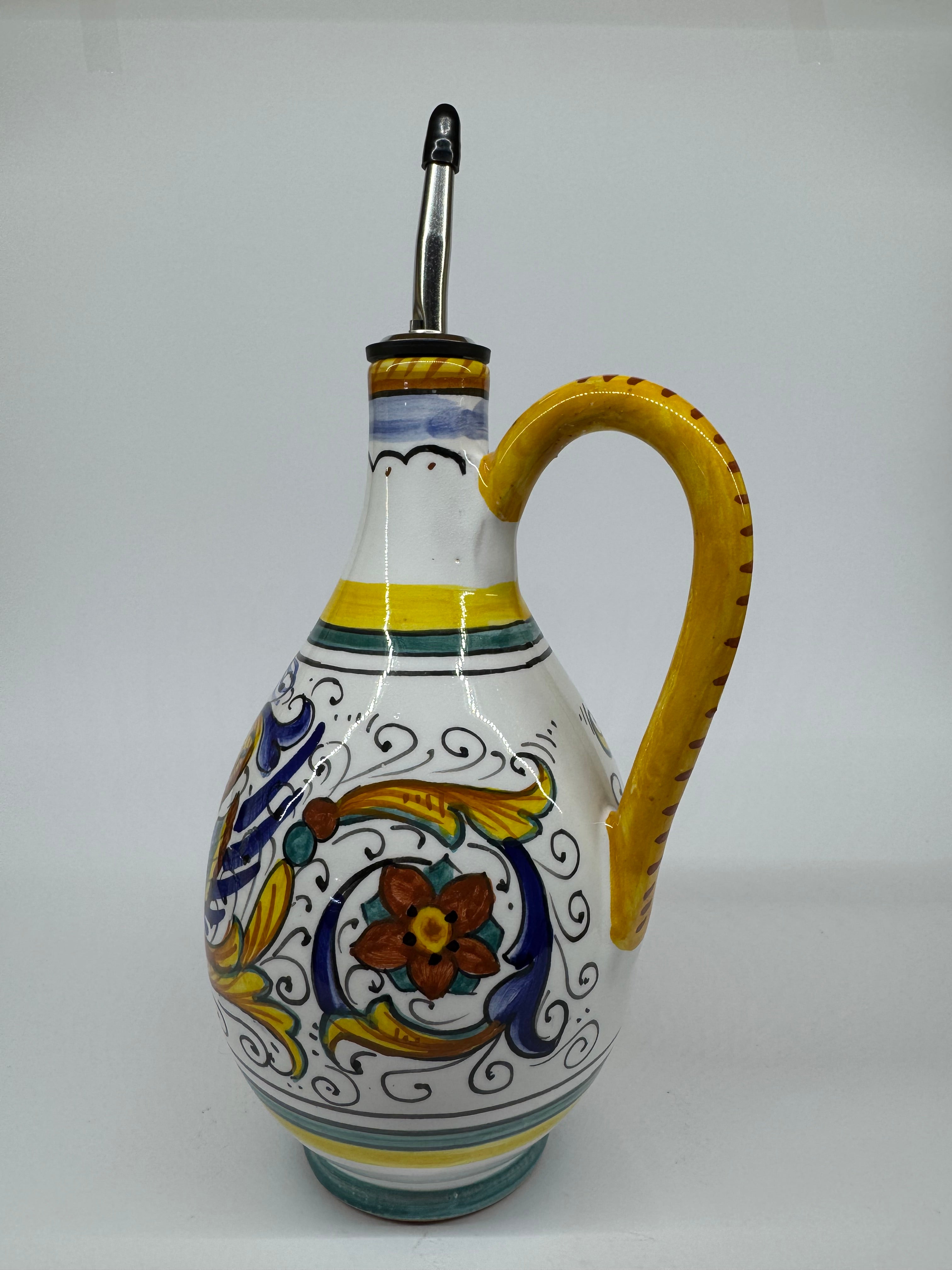 Oil Cruet With Spout Raphaelesque Decoration