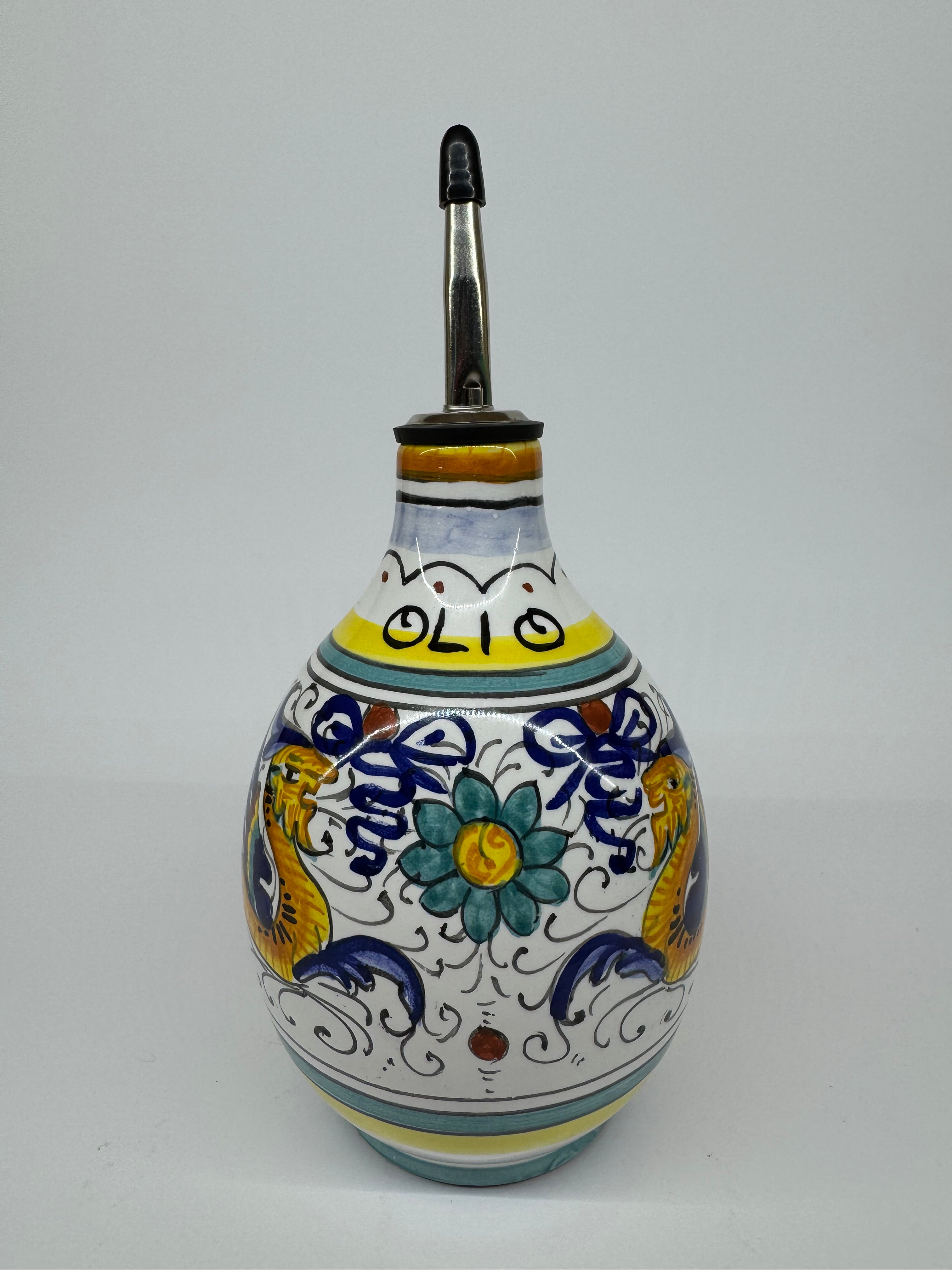 Oil Cruet With Spout Raphaelesque Decoration