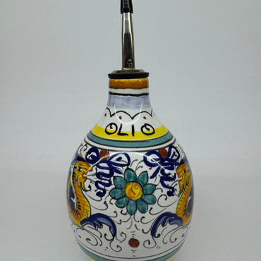 Oil Cruet With Spout Raphaelesque Decoration