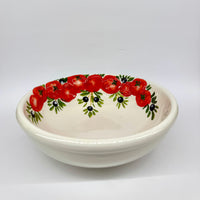 Bowl with embossed tomato and olives