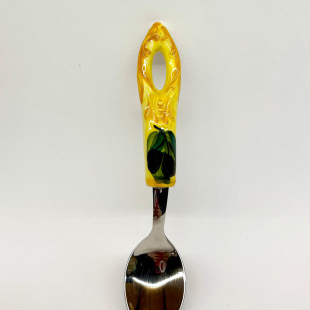 Coffee Spoon in Steel and Ceramic