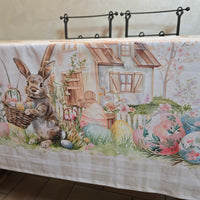Tablecloth with Easter Eggs and Mills Digital 