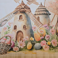 Tablecloth with Easter Eggs and Mills Digital 