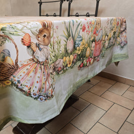 Tovaglia con Conigli Pasquali Digitale
