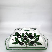 Porta Burro Rettangolare Decoro Olive fondo Bianco