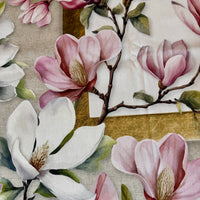 Tovaglia con cornice e Magnolie Digitale