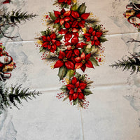 Tovaglia con pupazzo di neve e babbo Natale Digitale