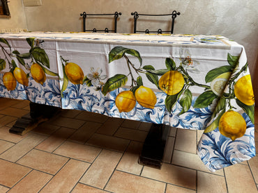 Tovaglia con Limoni e Fiori Digitale