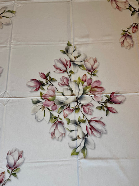 Tovaglia con cornice e Magnolie Digitale